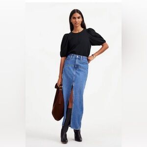 Madewell Black Puff Sleeve Top